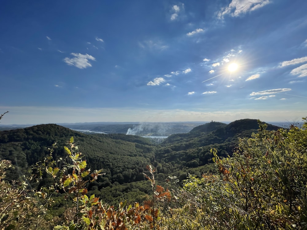 a view of a mountain range