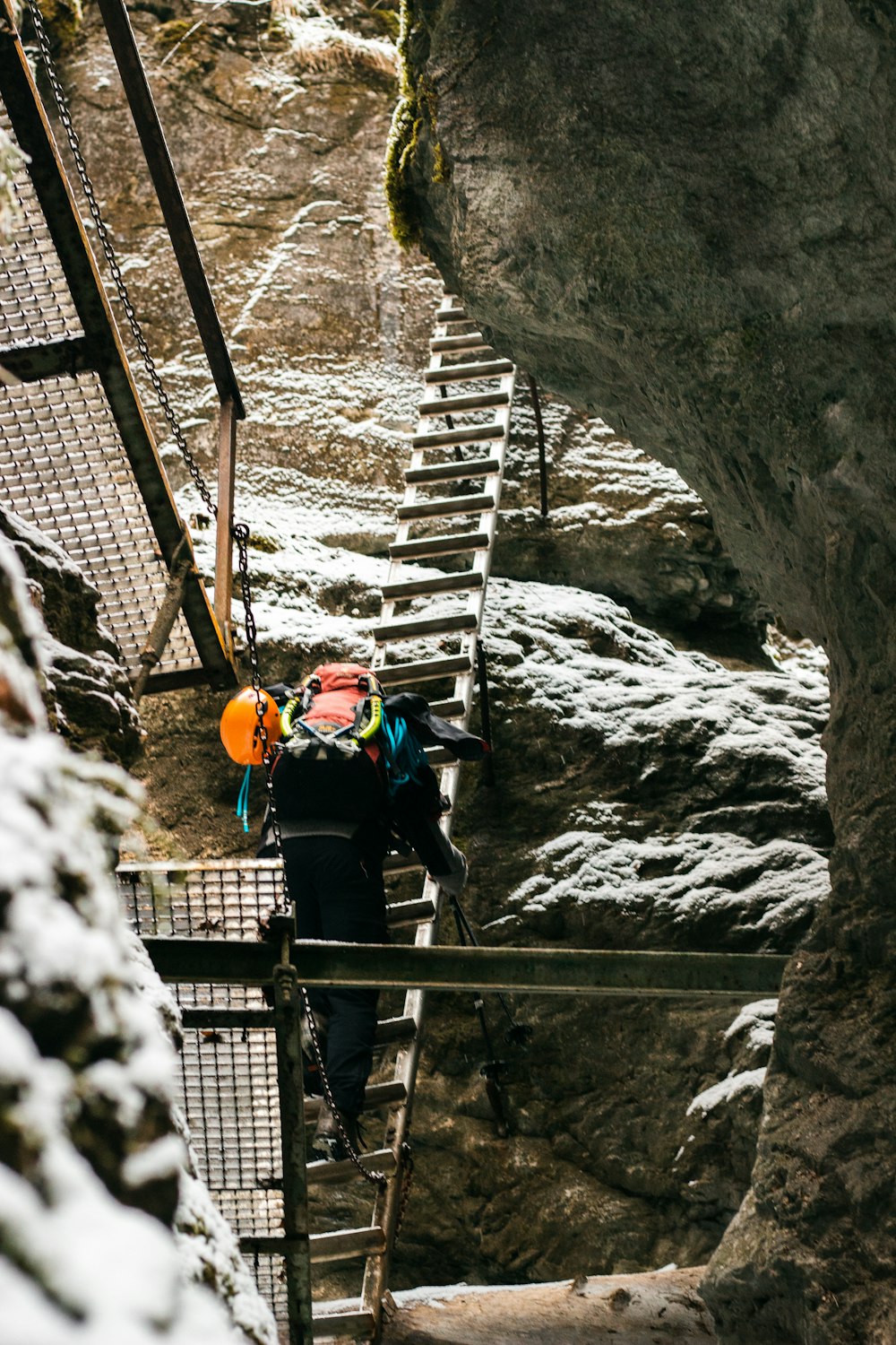 people climbing a mountain