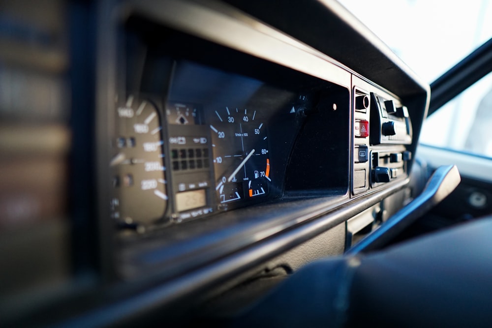 a close-up of a car's dashboard