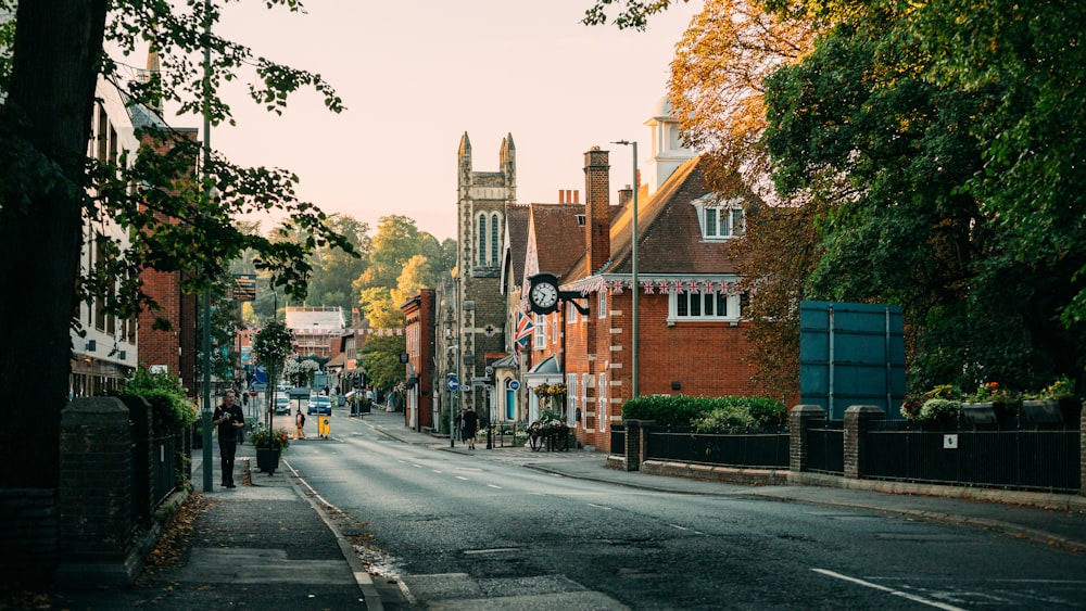 a street with buildings on either side