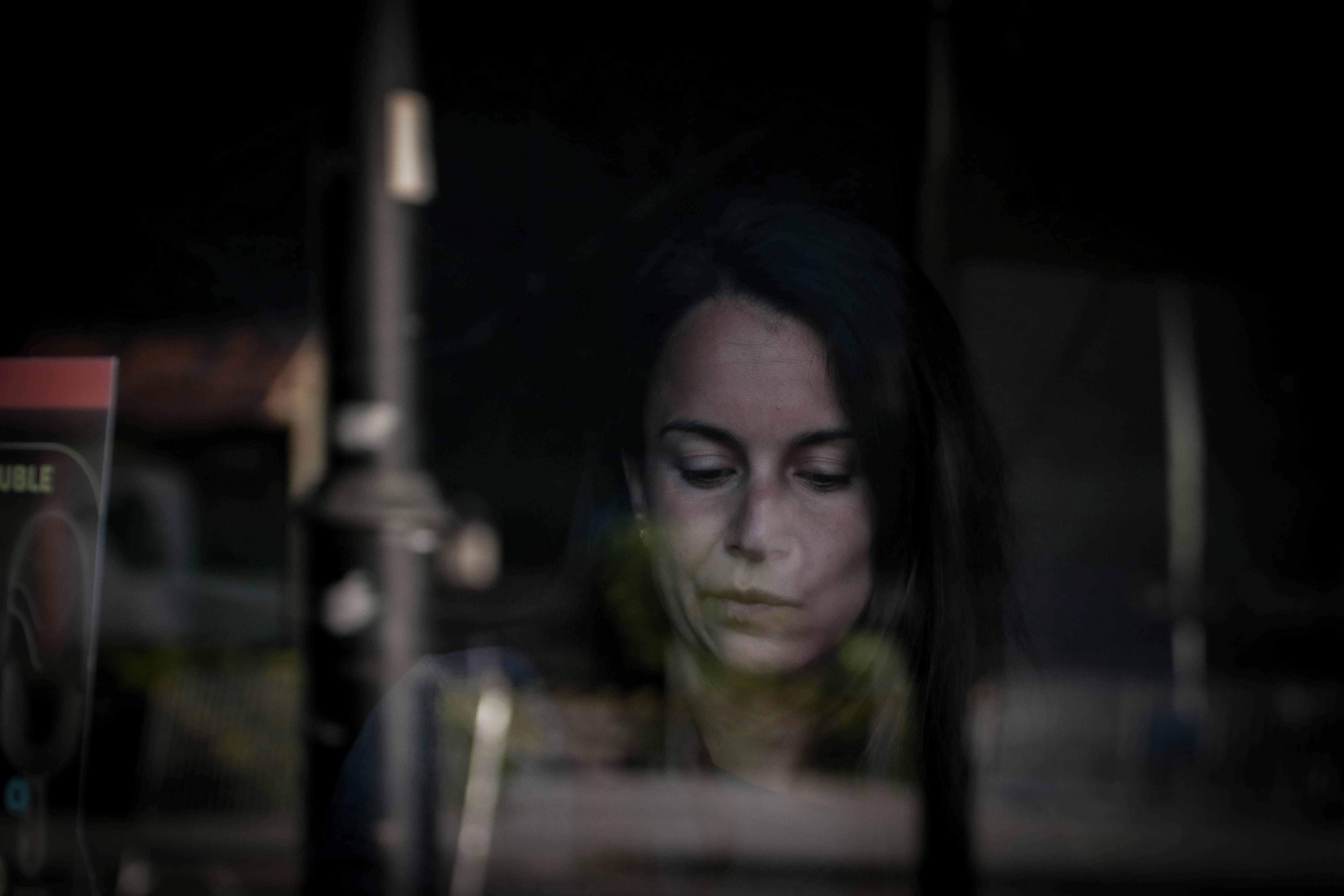 a person looking at the camera