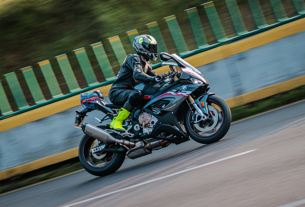 a man riding a motorcycle