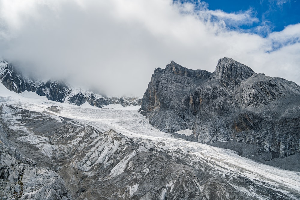 a snowy mountain side