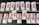 Several rows of paper tickets are arranged on a flat dark surface. Each ticket features a prominent red design with text and barcodes. The tickets are grouped in sets with handwritten labels above them, displaying numbers like '5218', '5216', and others.