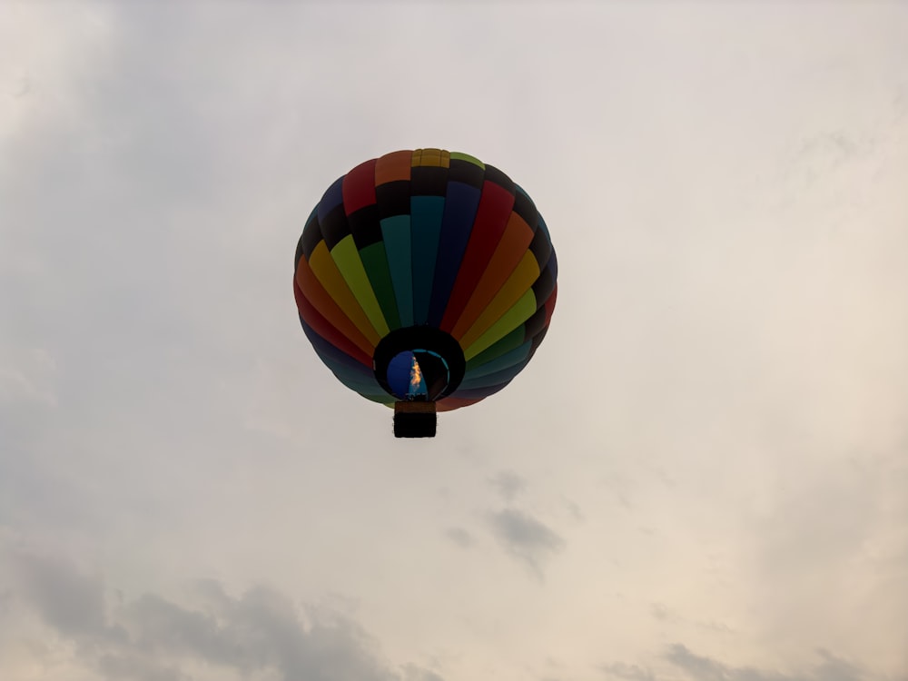 a colorful hot air balloon