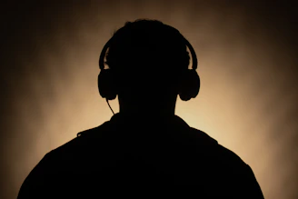 a silhouette of a person