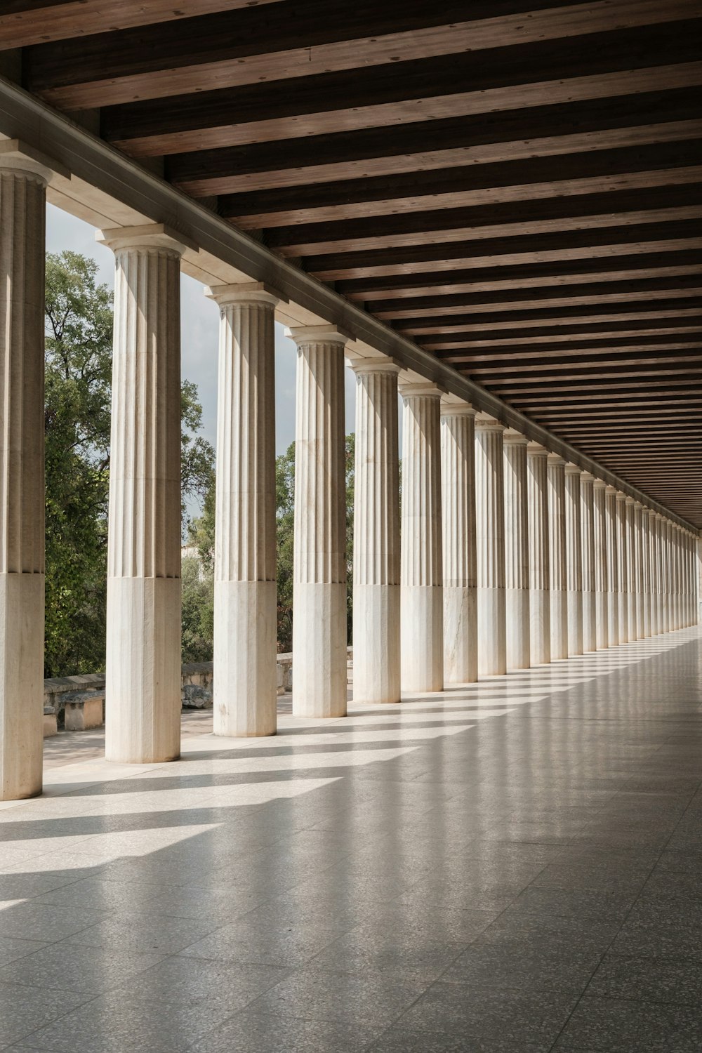 Stoa of Attalos with pillars