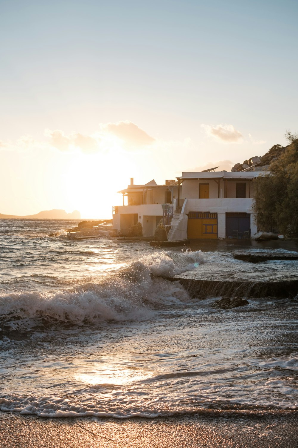 a house on a rocky shore