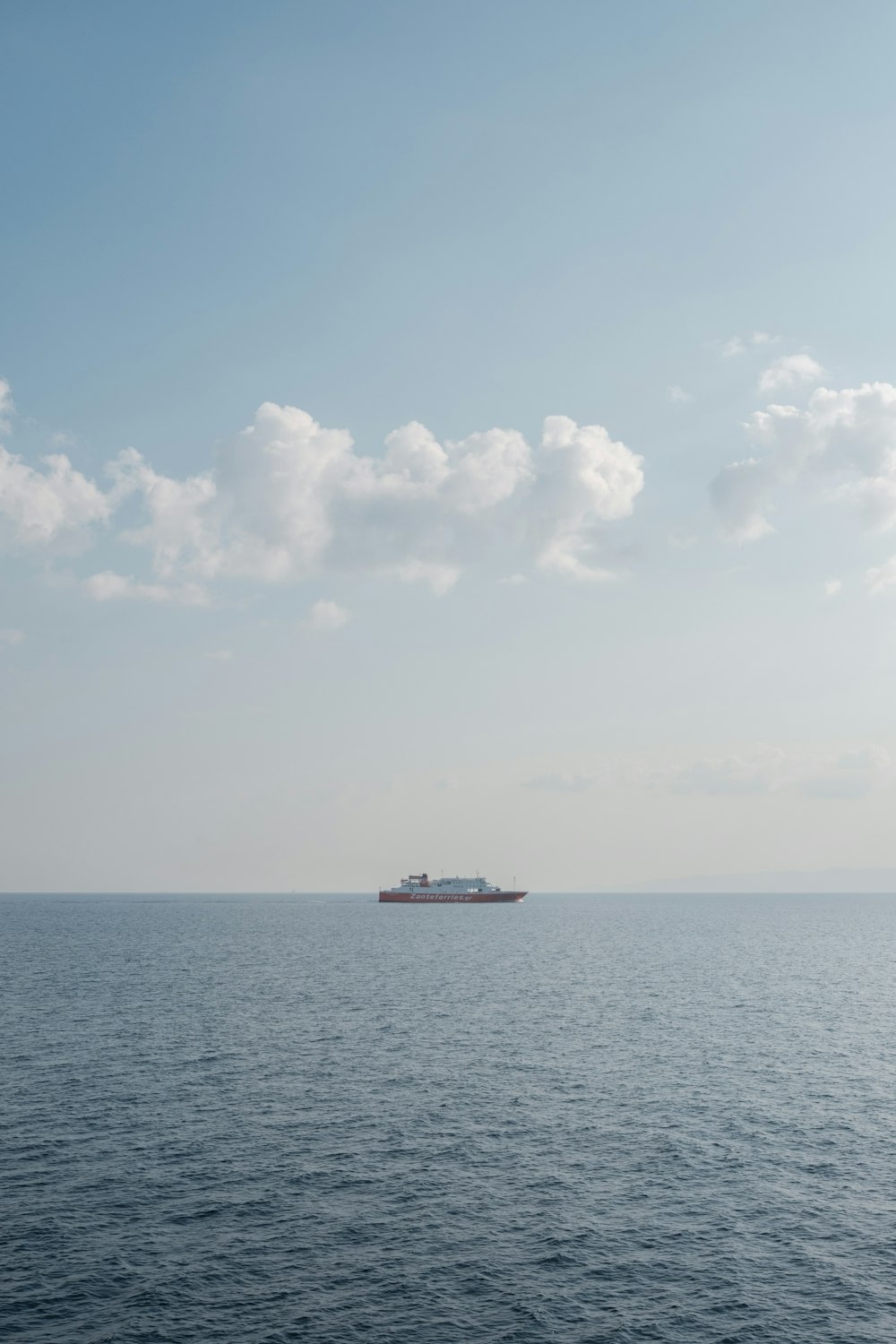 a large ship on the water