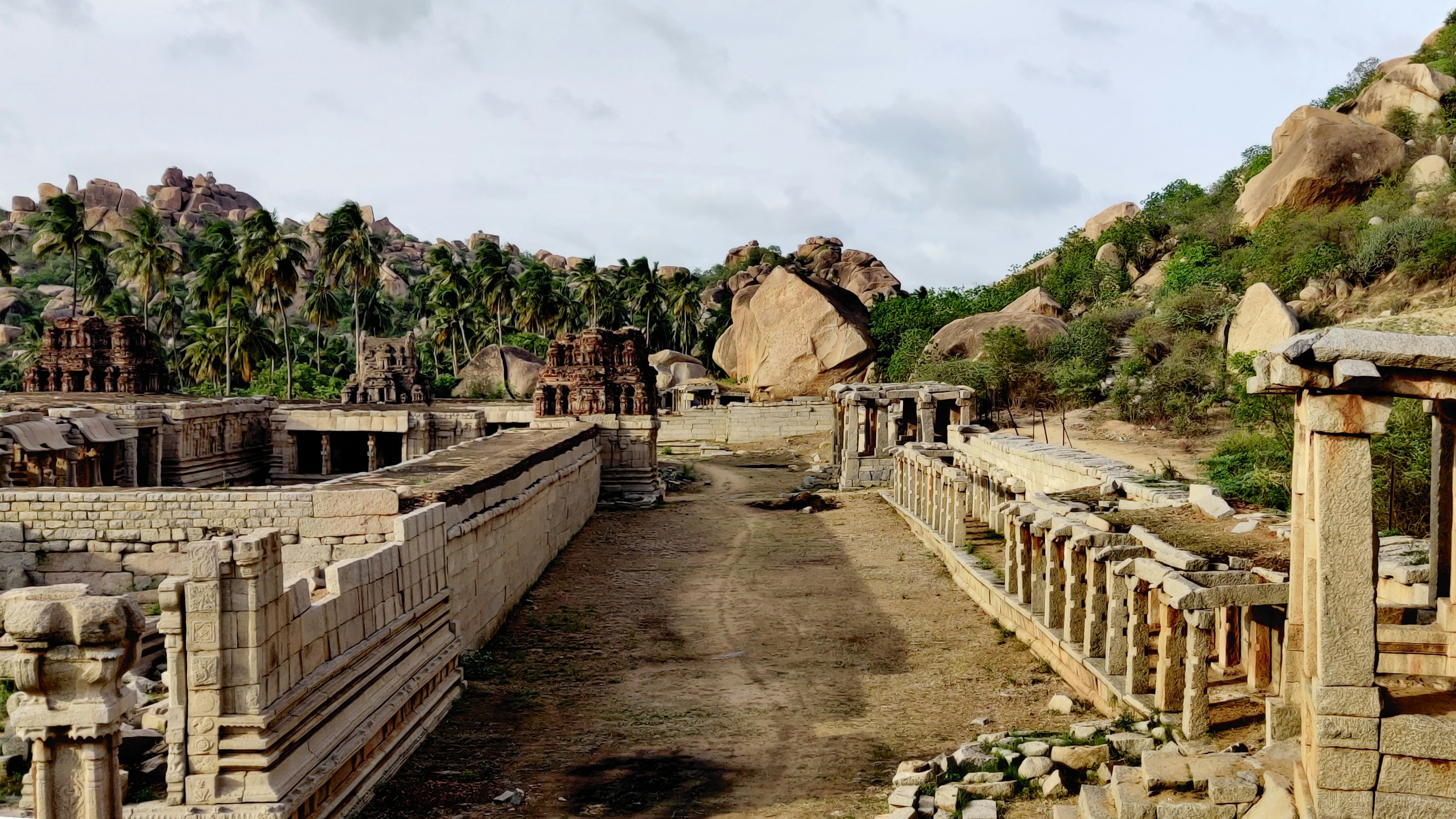 a stone bridge over a river