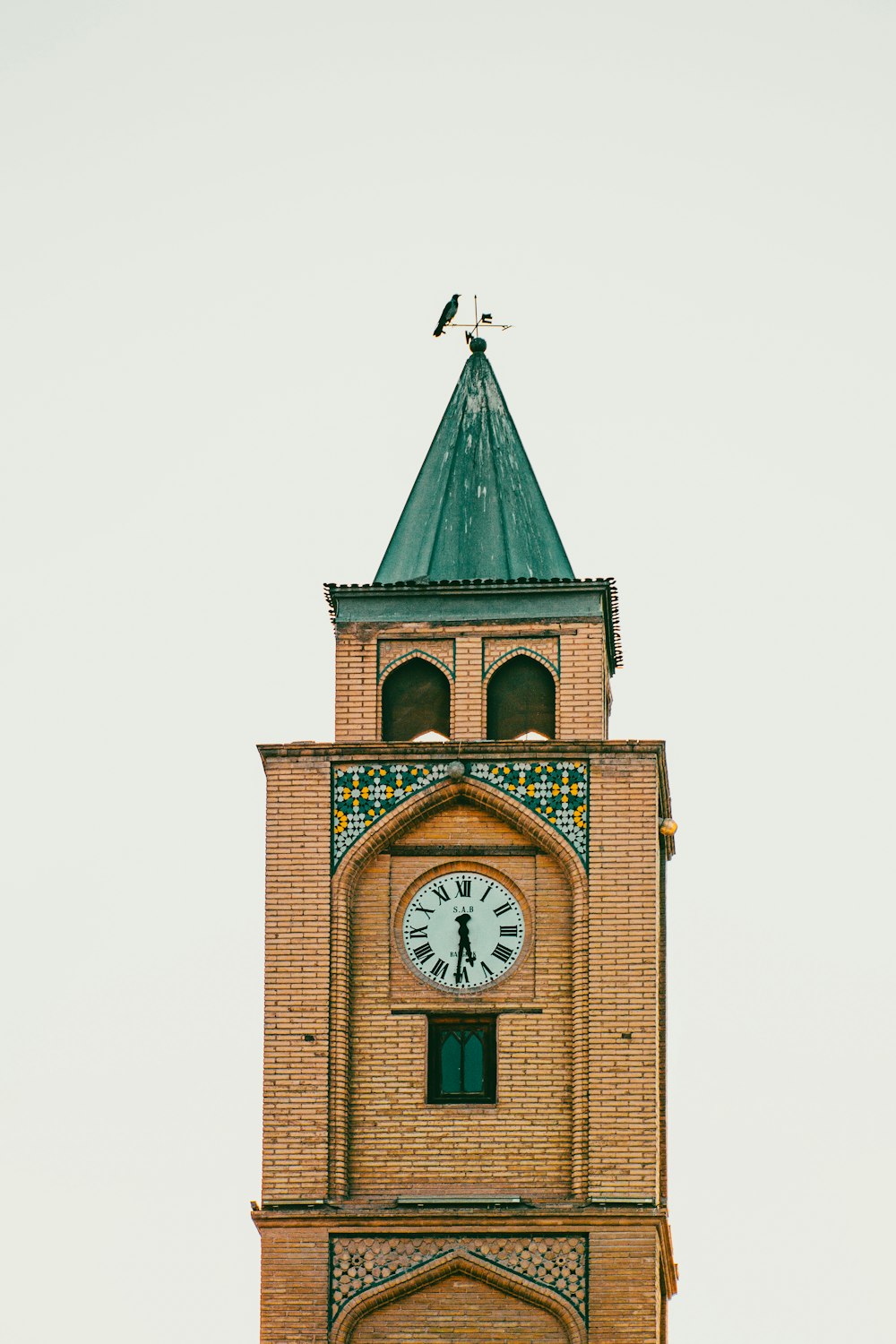 a clock on a tower