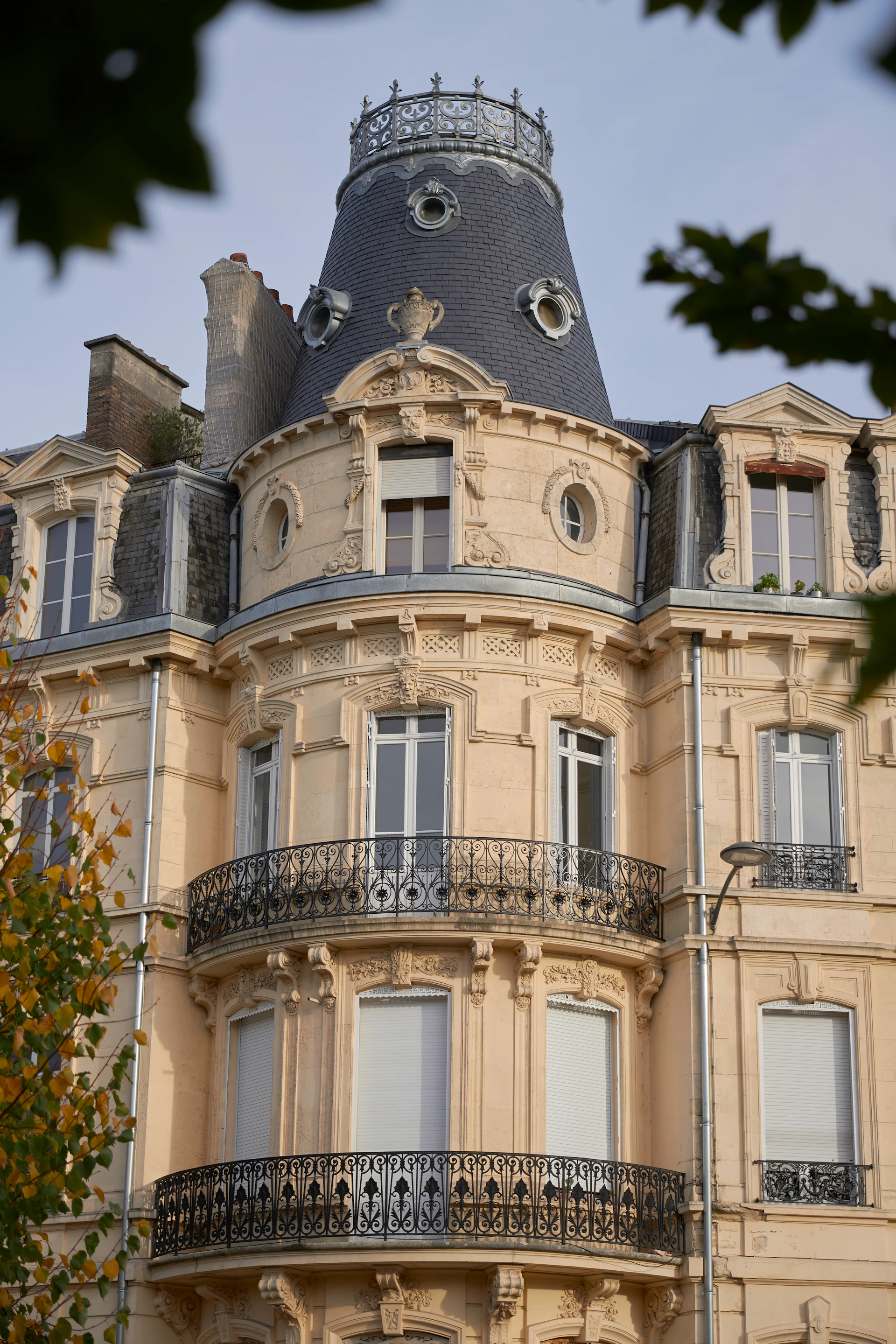 a large building with a tower