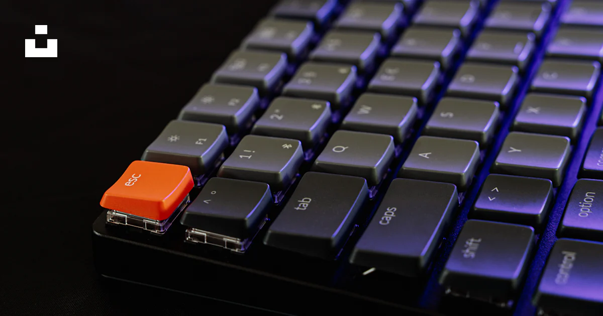 A keyboard with a blue light photo – Free Keyboard Image on Unsplash