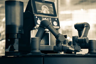 a close-up of a microscope