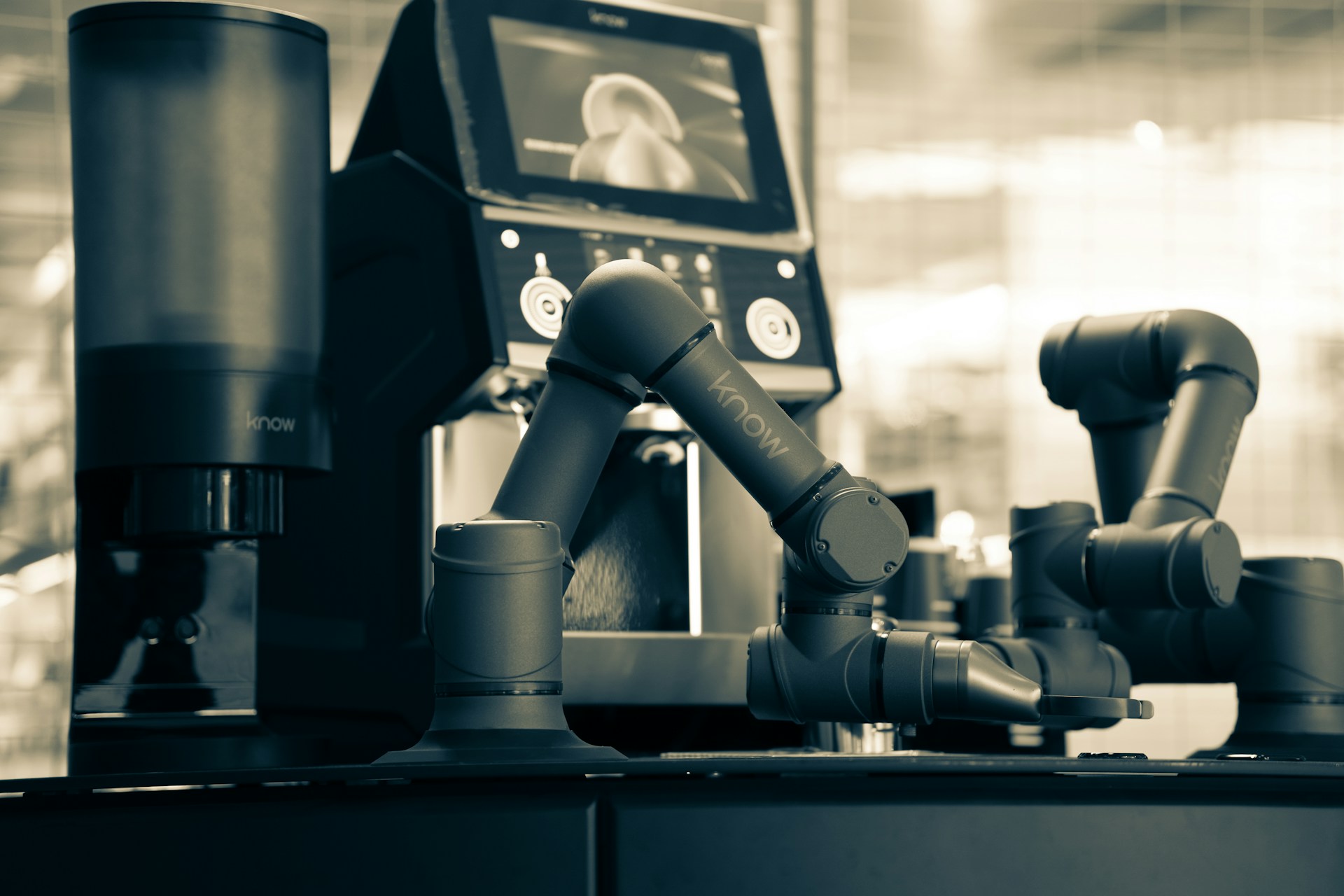 a close-up of a microscope