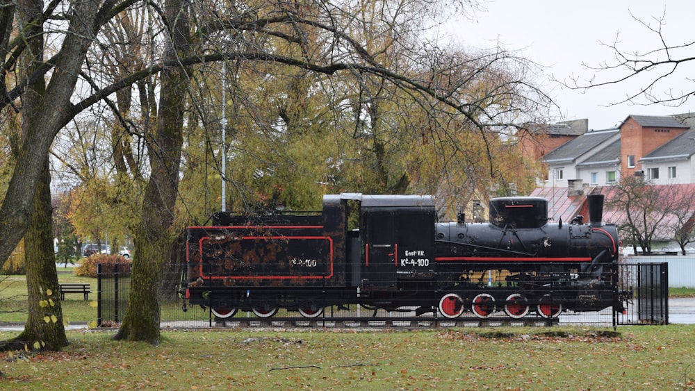 a train on the railway tracks