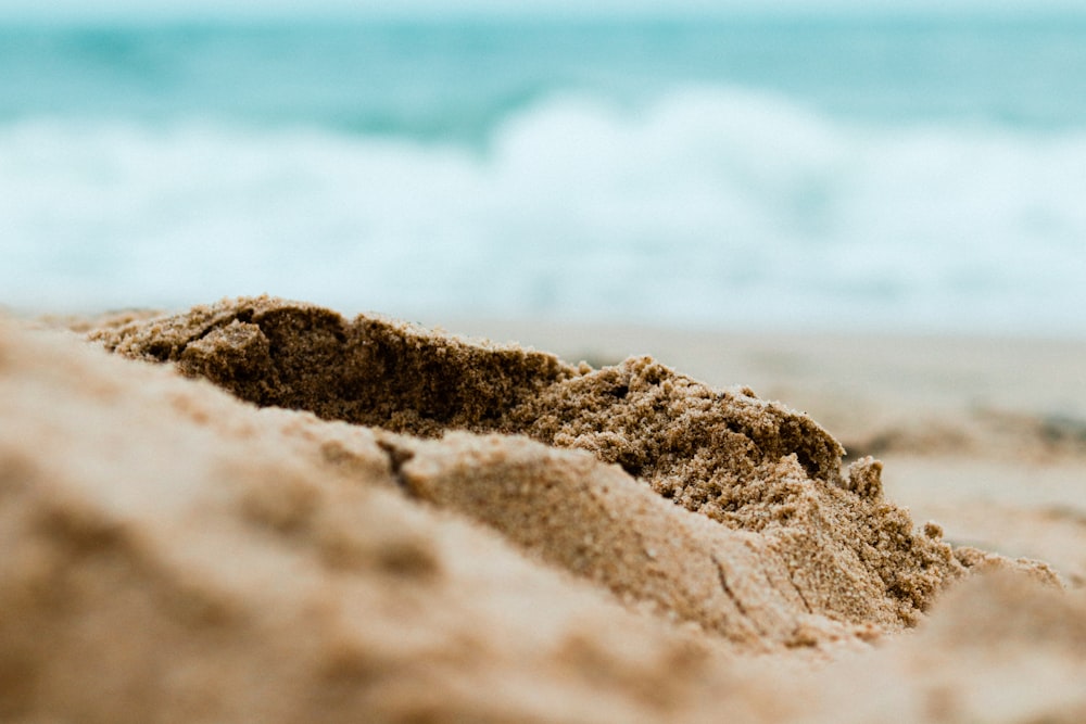 a close-up of a sand dune