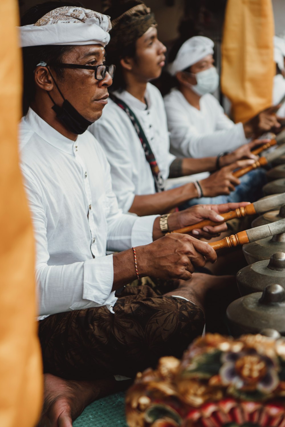 a man playing a musical instrument