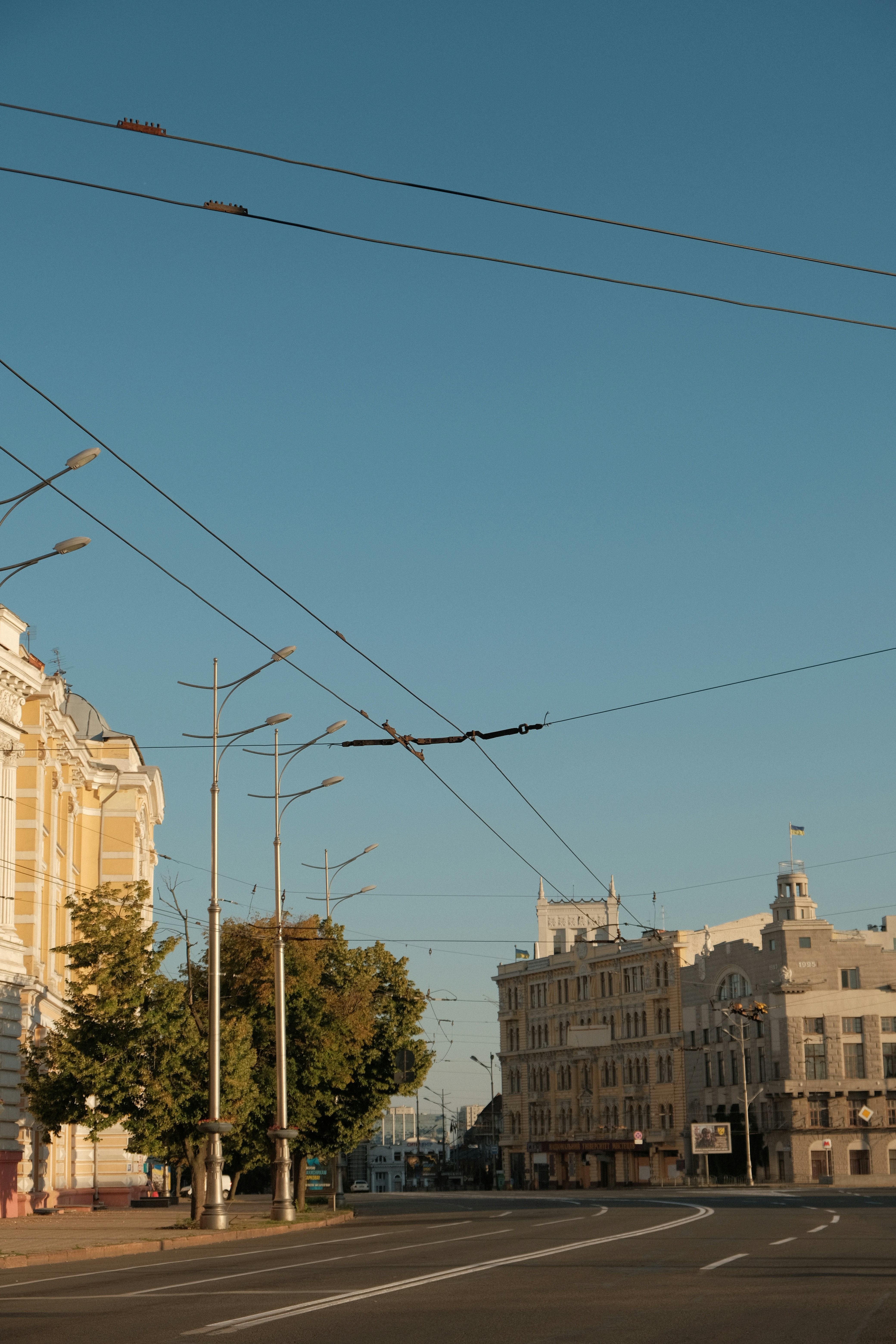 a street with buildings on the side