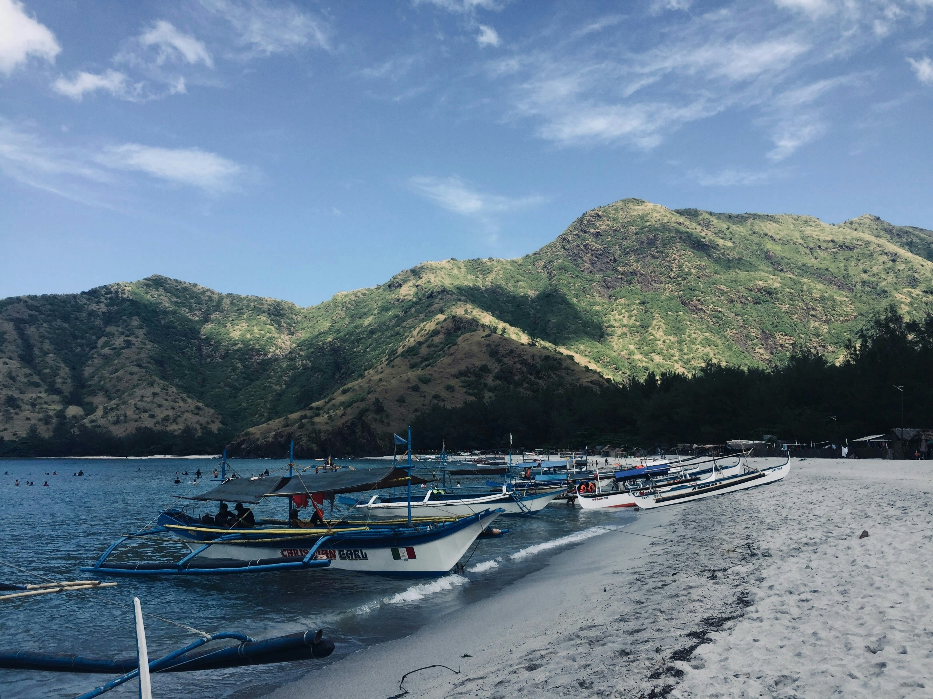boats on the beach