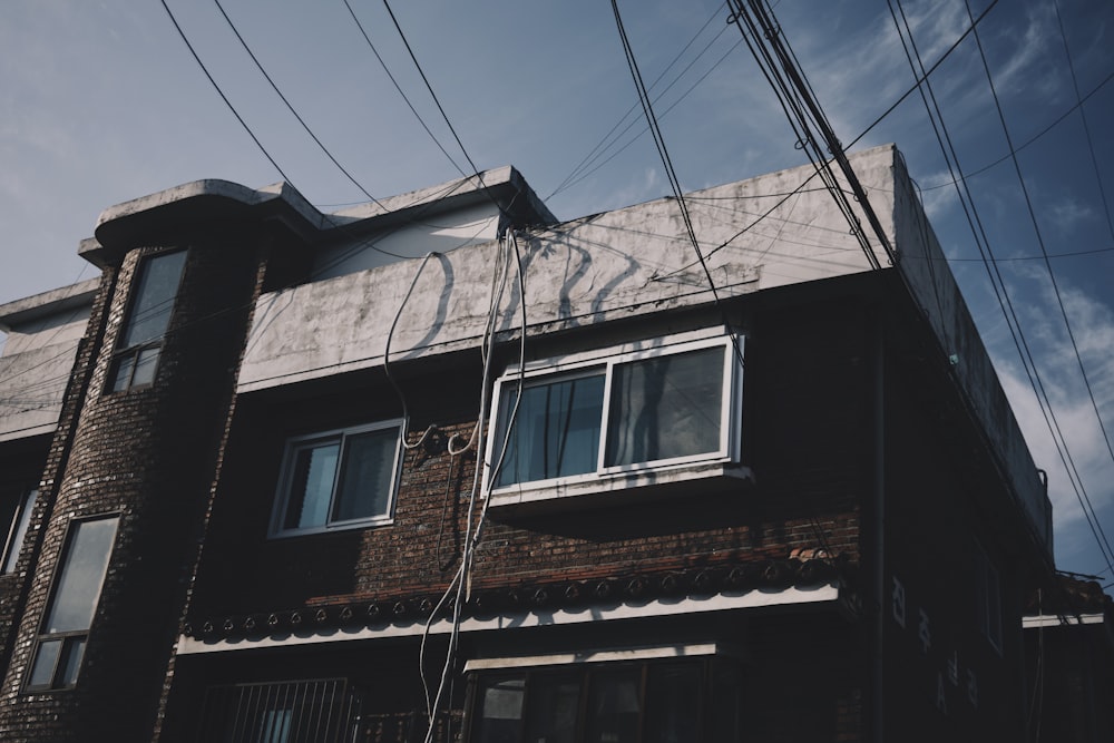 a house with a broken window