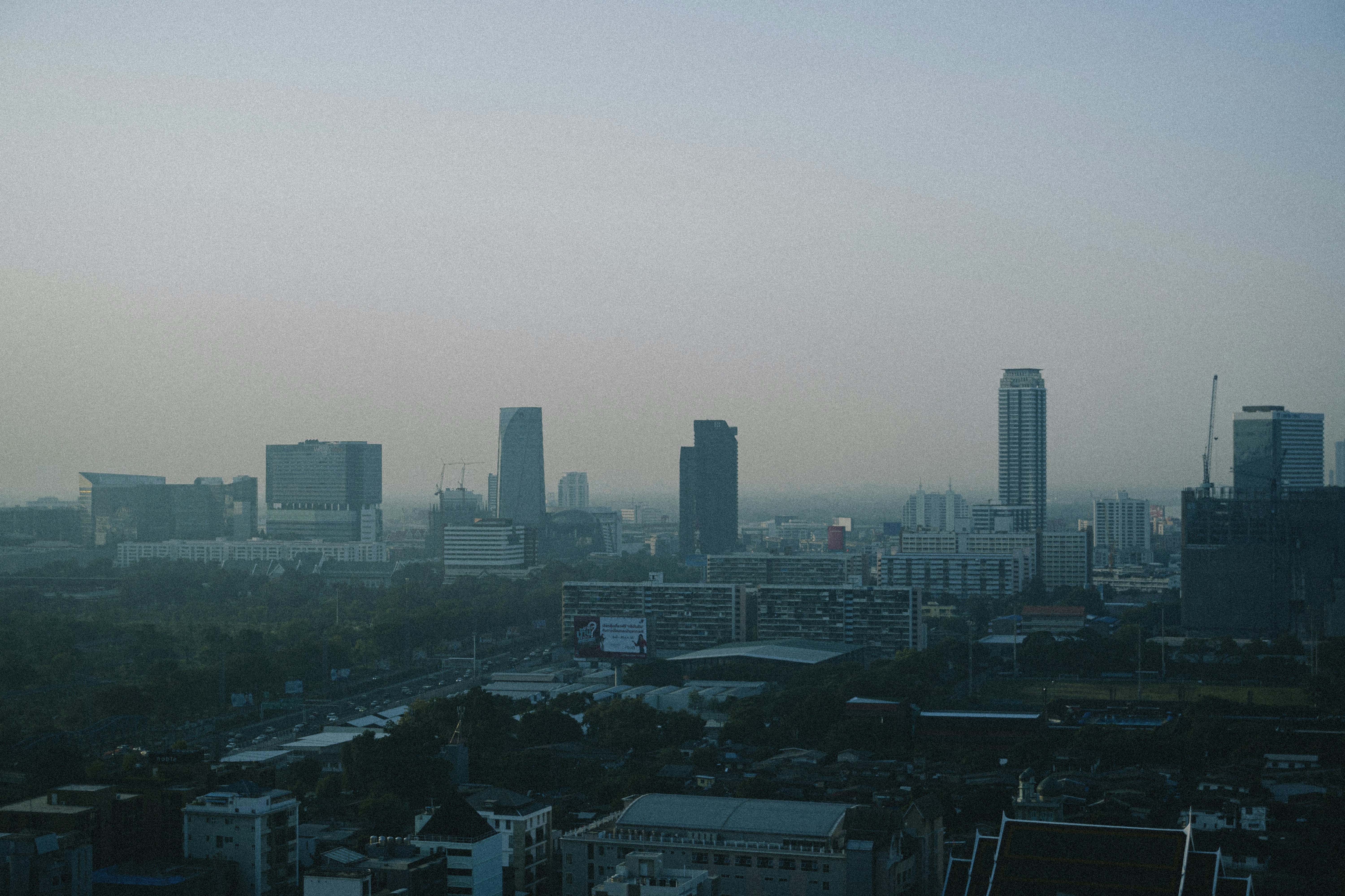 a city with tall buildings