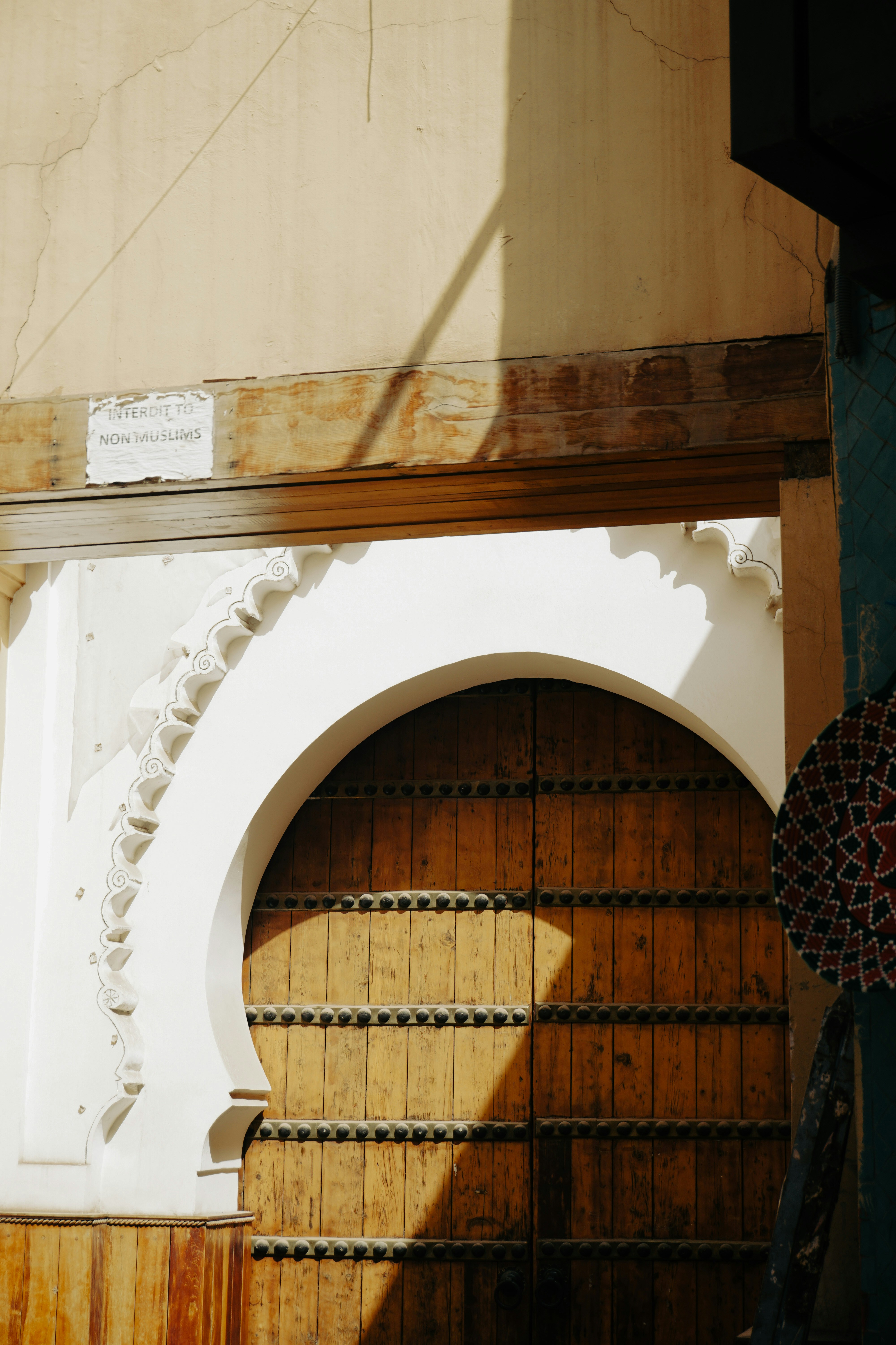 a door with a sign on it