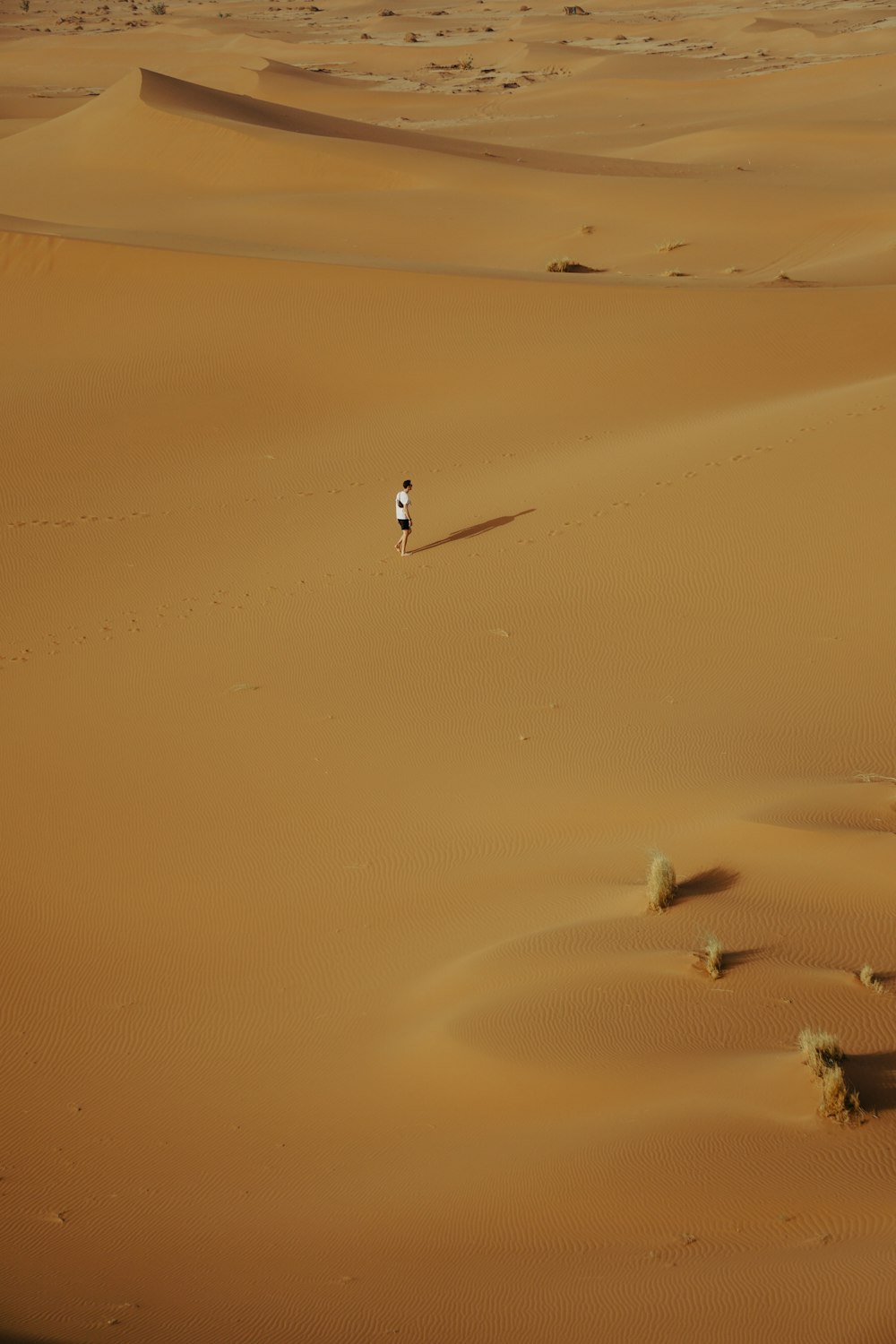 une personne marchant dans le sable