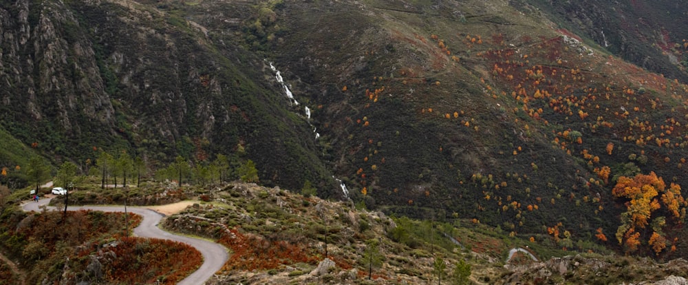 a road in a mountainous region