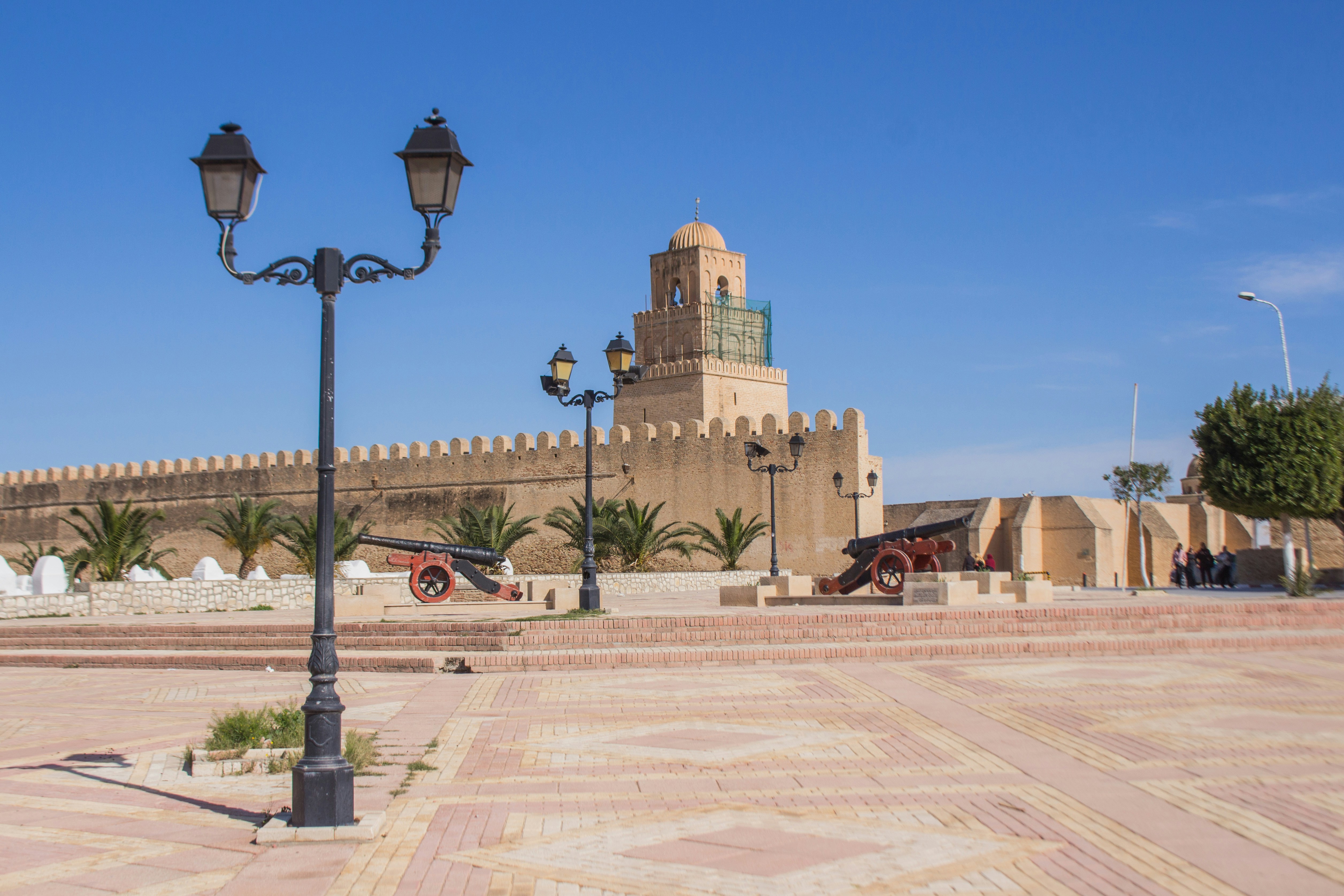 a large building with a tower