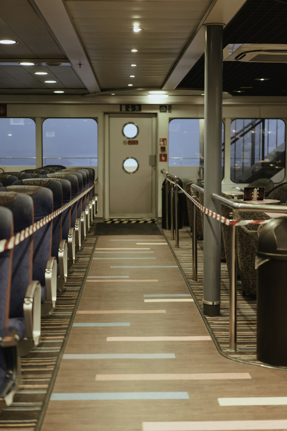 a train with seats