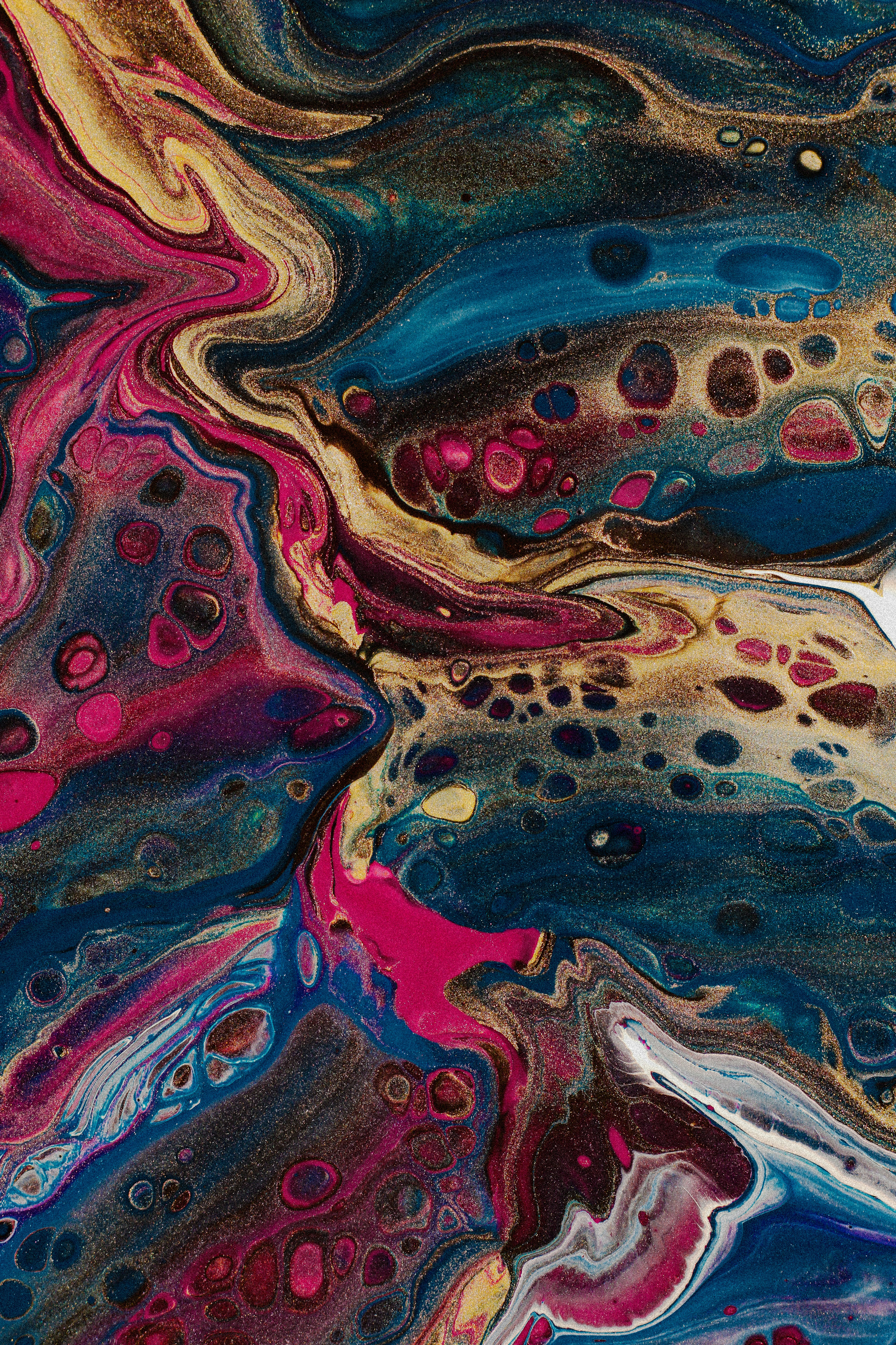 a close up of a colorful piece of art
