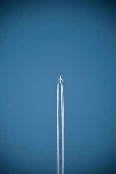 a rocket flying in the sky