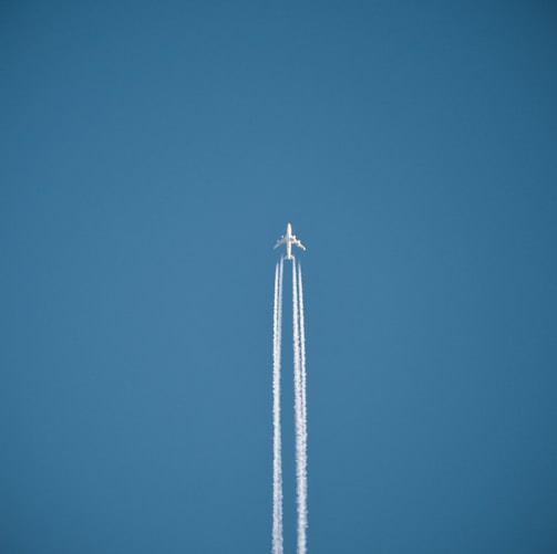 a rocket flying in the sky