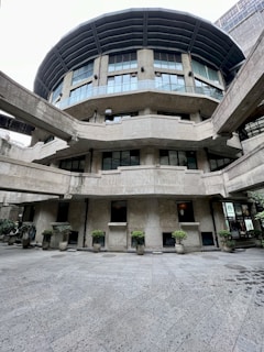 a building with a glass roof