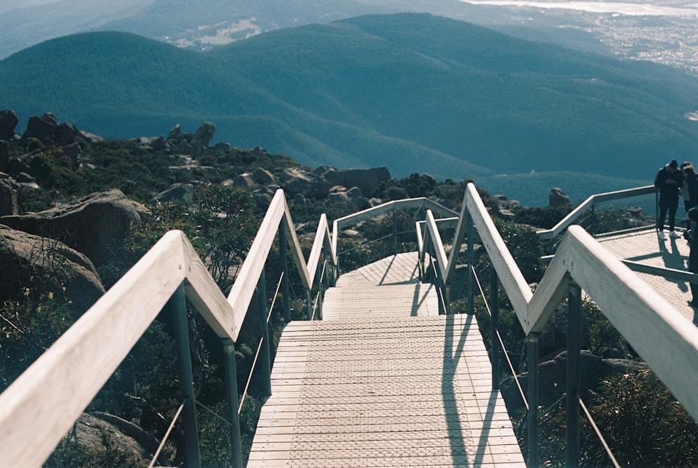 a long bridge over a valley