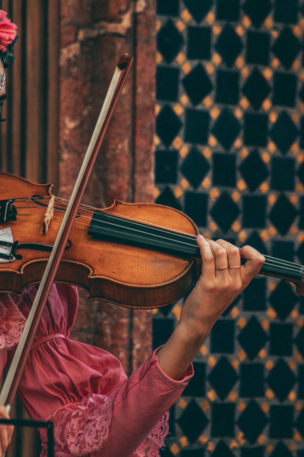 a person playing a cello