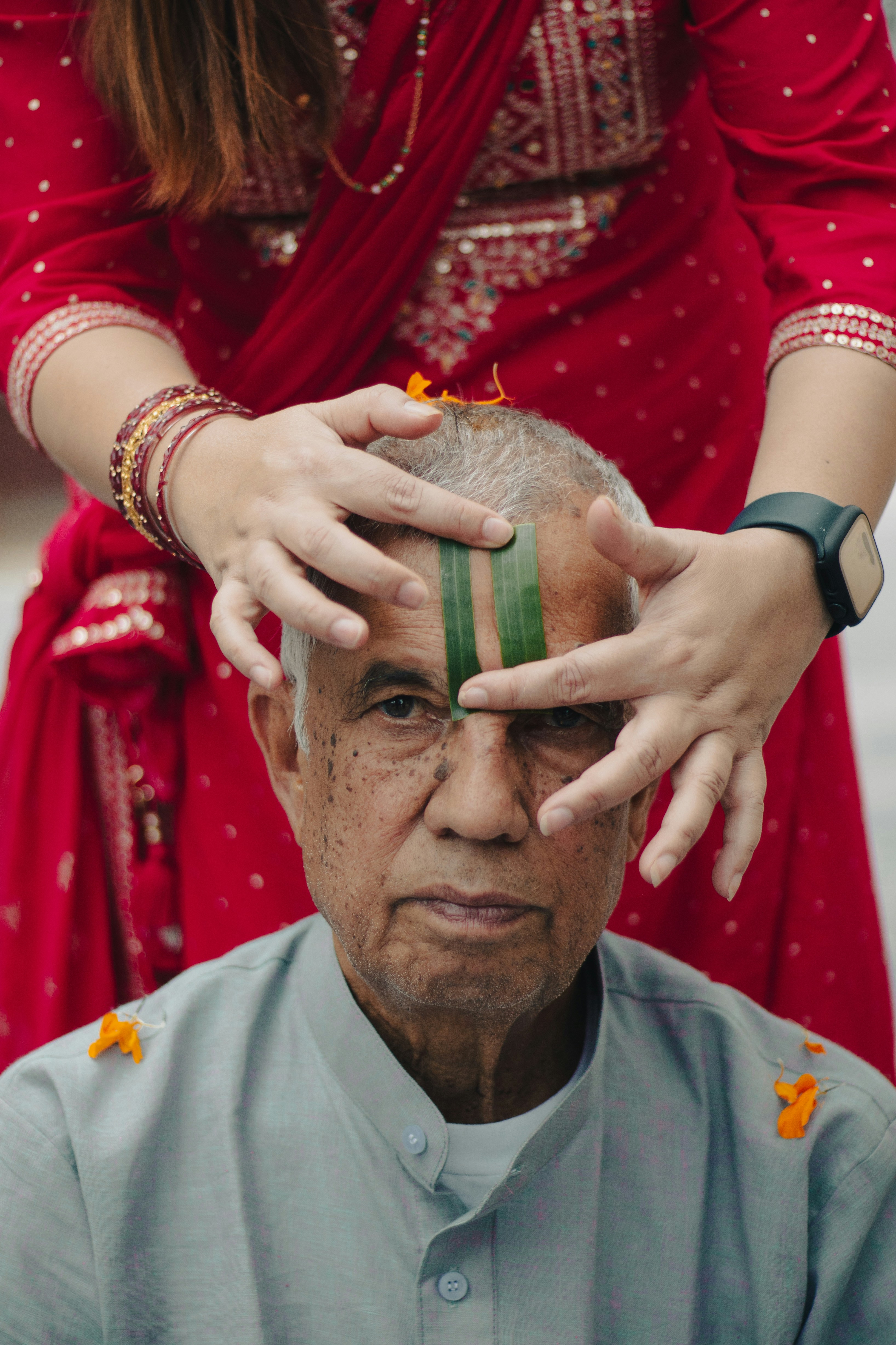 a person holding a person's head