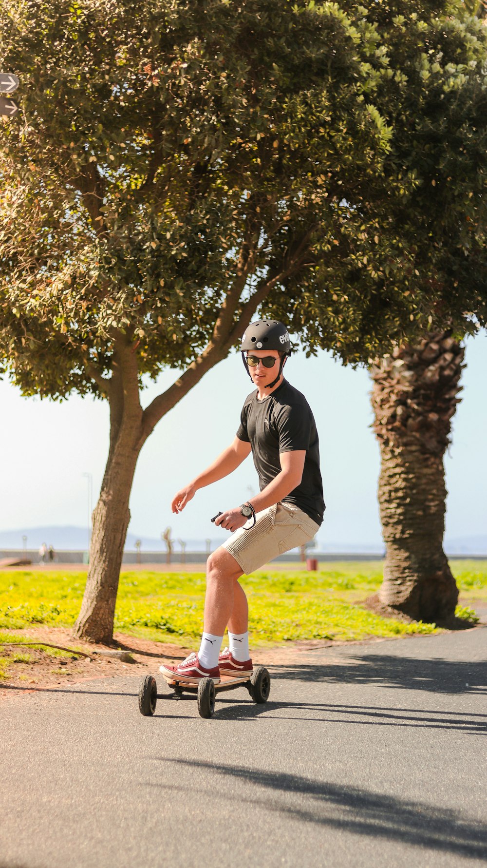 a man riding a skateboard