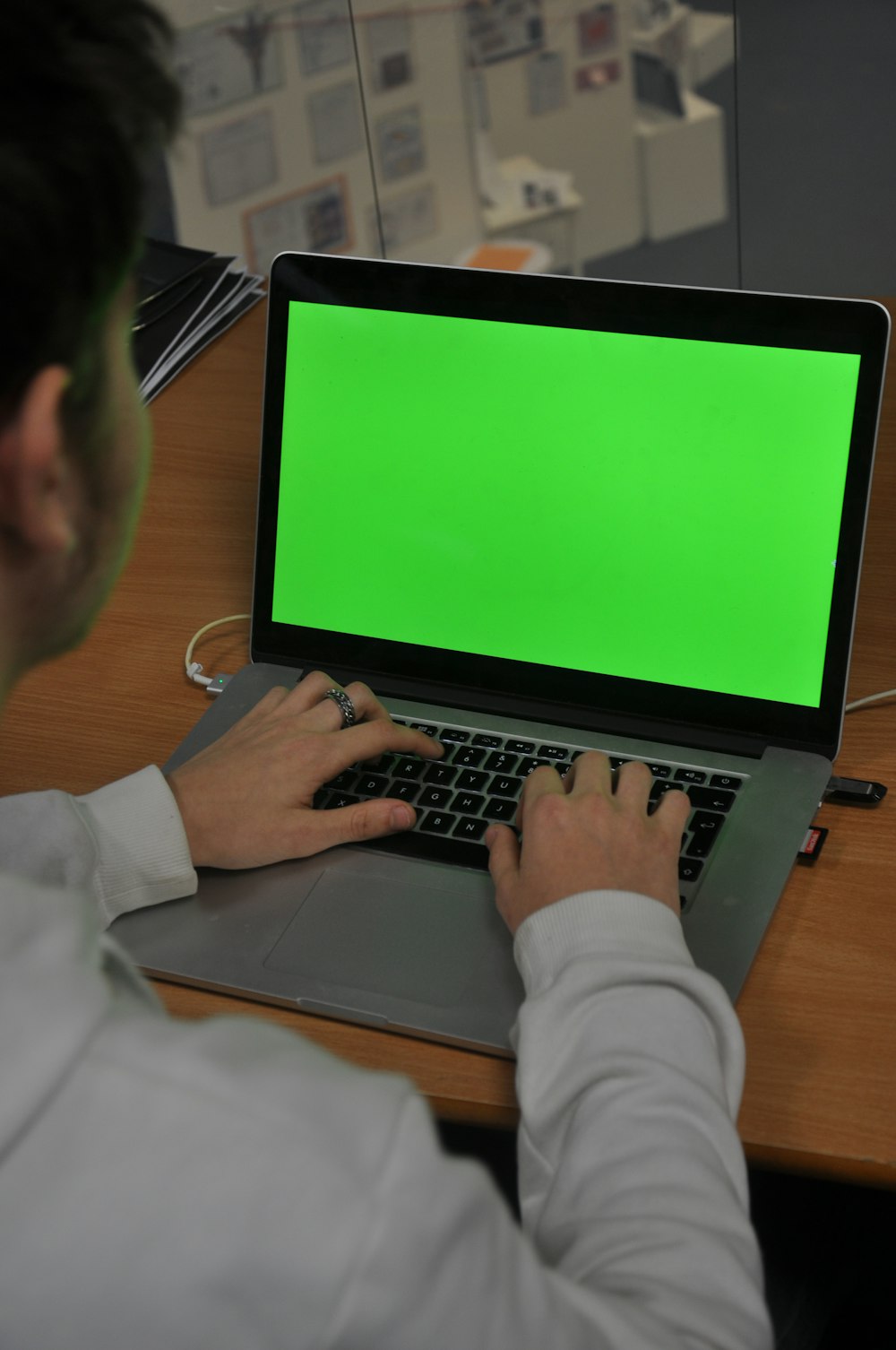 a man using a laptop