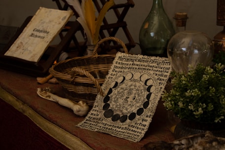 a basket and a basket on a table