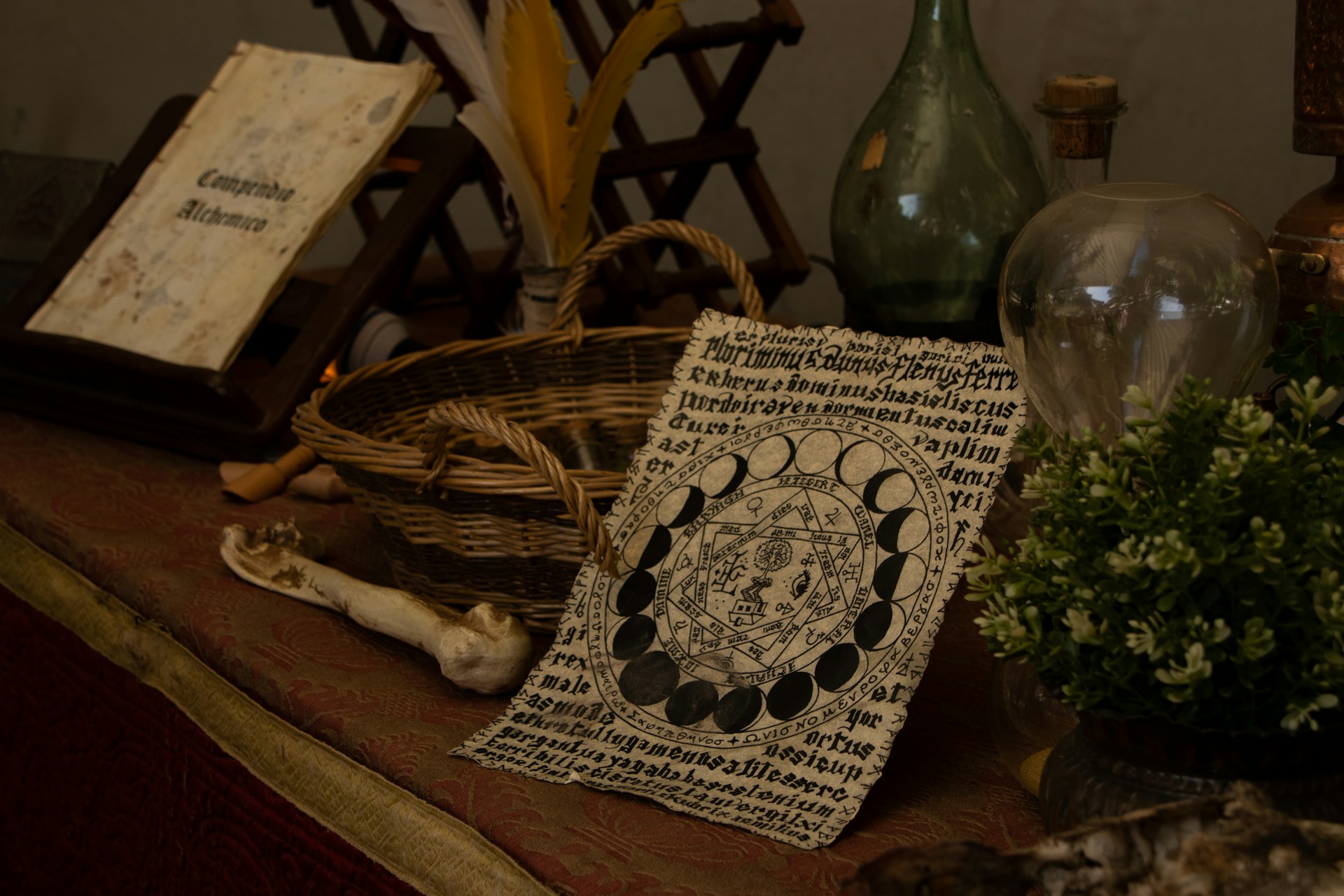 a basket and a basket on a table