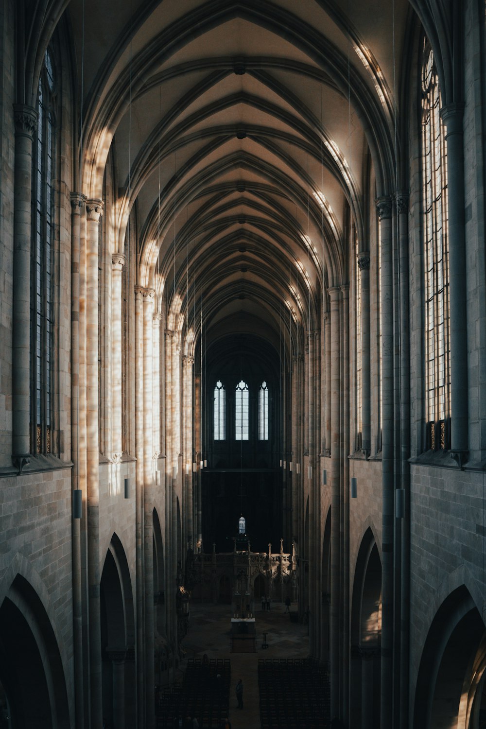 a large stone building with arched windows