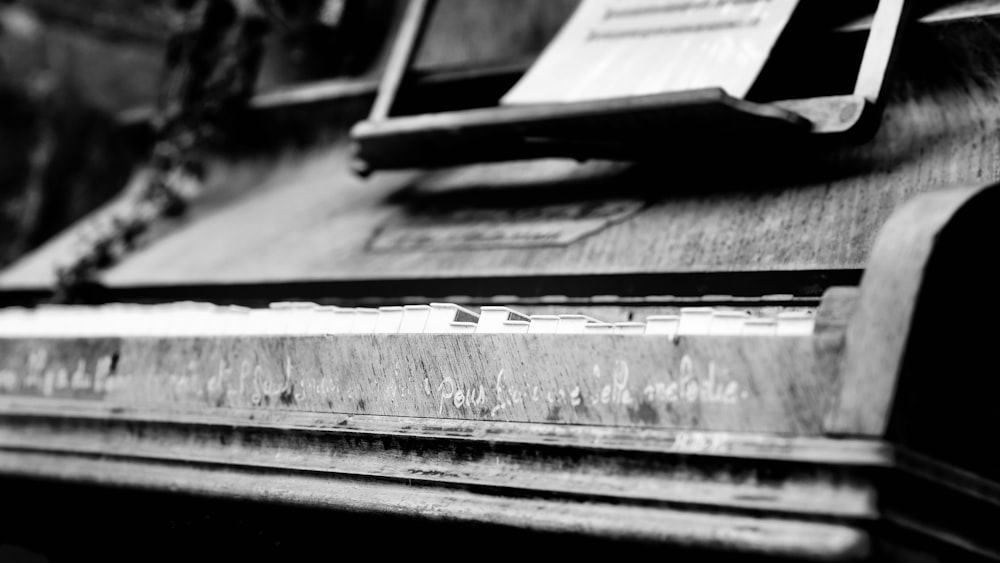 a close-up of a piano