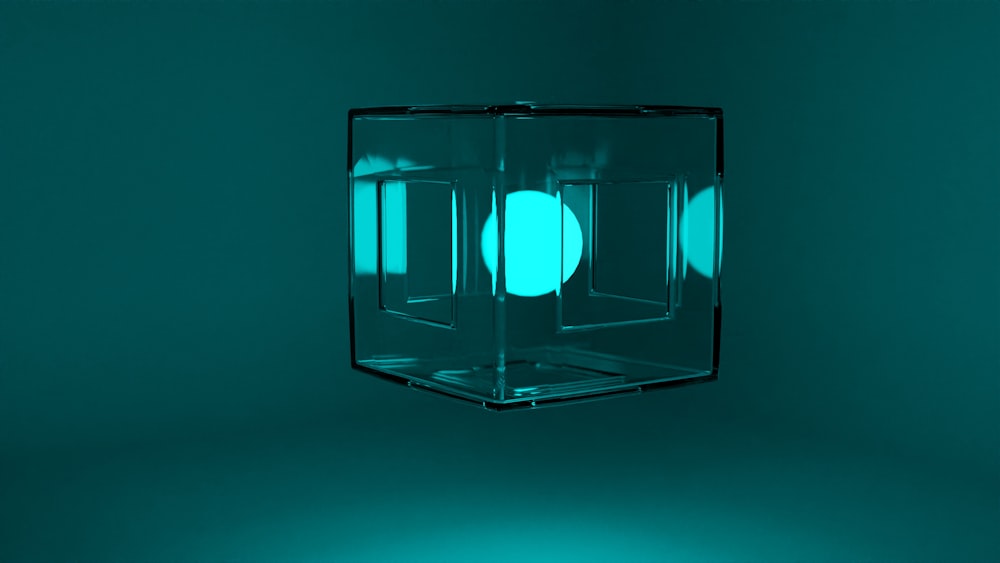 a glass with a light inside