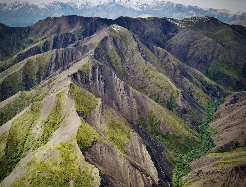 a high angle view of a mountain