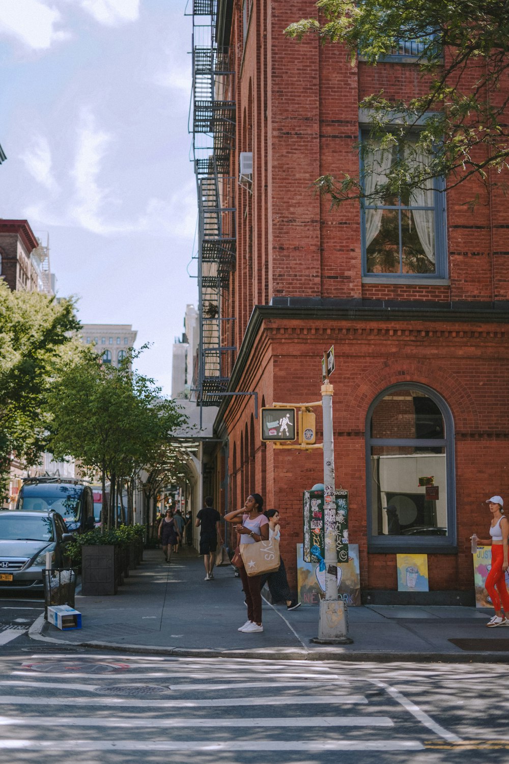 a person standing on the sidewalk