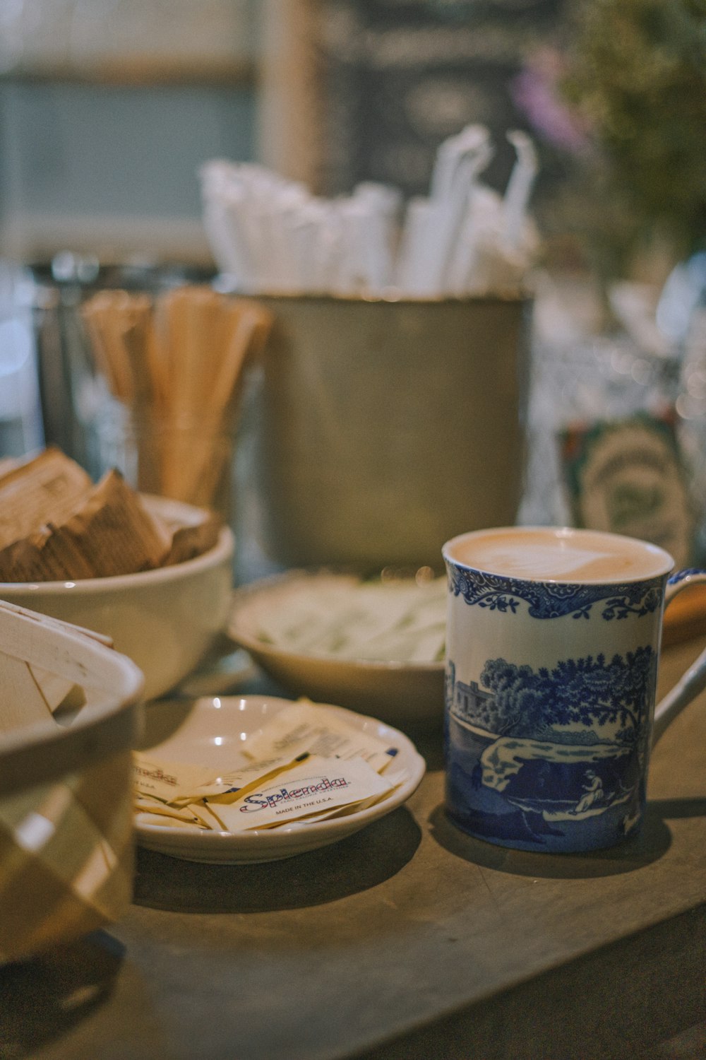 a group of coffee cups