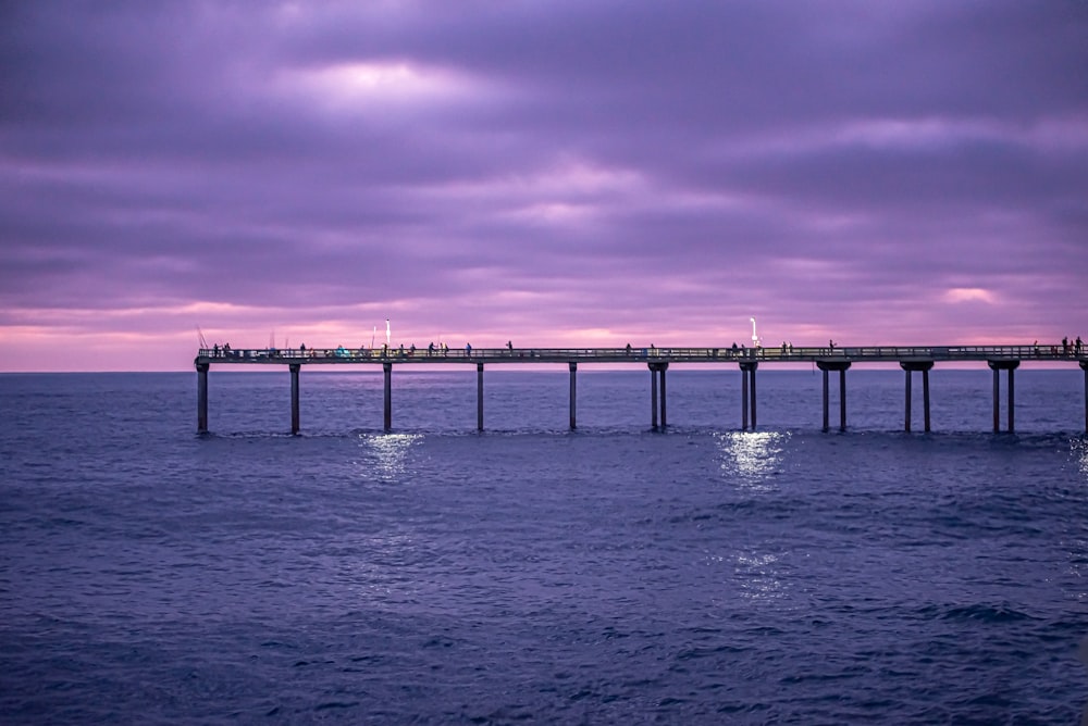 a long dock over water