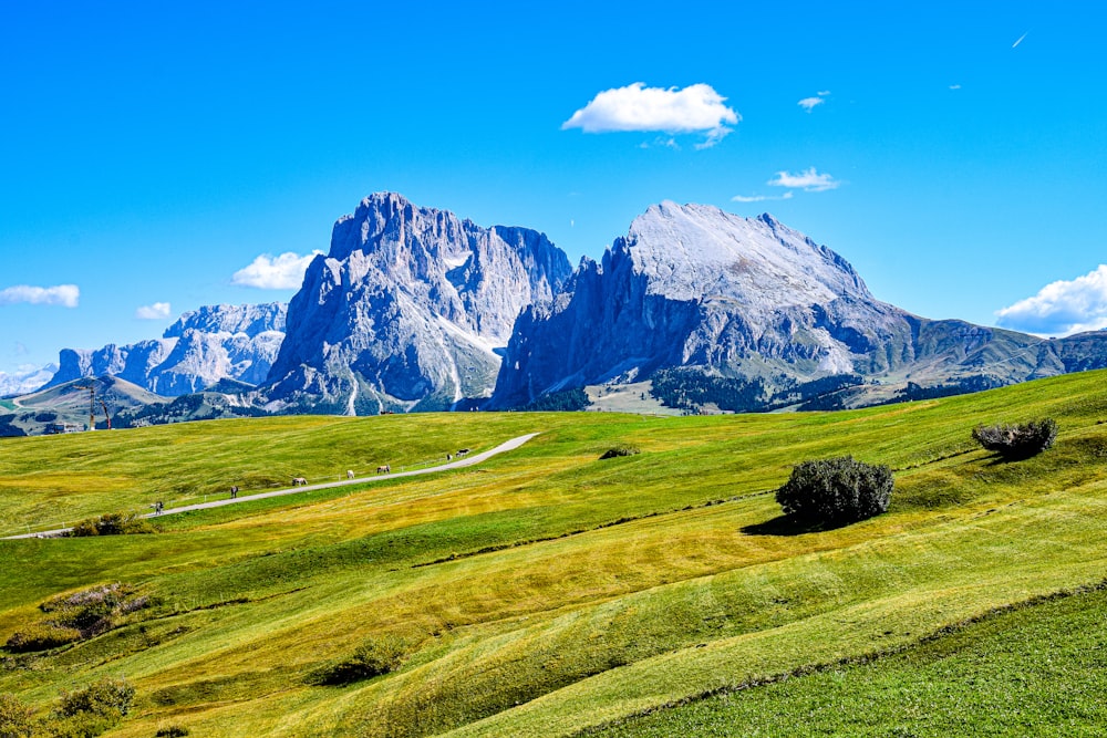 a mountain range with a road